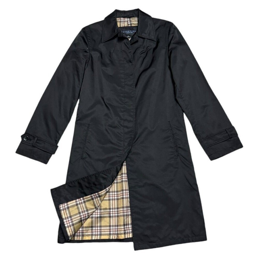 Kenneth Cole Reaction Luxury Designer Lightweight Business Casual Trench Coat XS